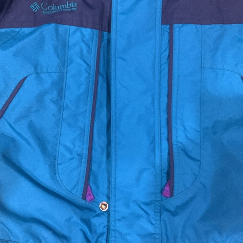 Columbia Boys Size 18/20 heavy down Winter Jacket Blue - Picture 11 of 12